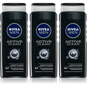 Nivea Men Active Clean sprchový gel pro muže (výhodné balení)