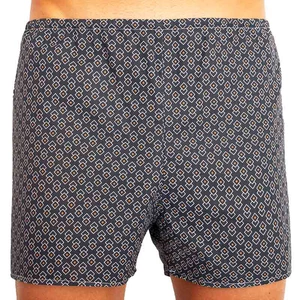 Classic men's shorts Foltýn dark blue rhombuses oversize