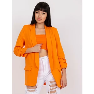 Women's light orange blazer with lining