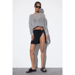 Trendyol Black Mini Woven Skirt With Accessories