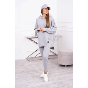 Set with sweatshirt in gray