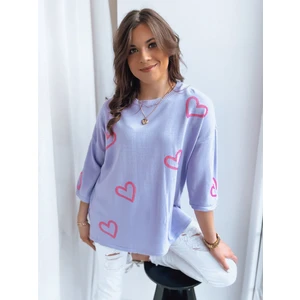 Women's sweater SWEET HEART lilac Dstreet