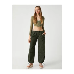 Koton Parachute Pants with Pocket Details, Elastic Waist and Legs.