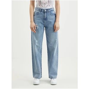 Light blue womens wide jeans Noisy May Josie - Women