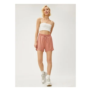 Koton Bound Waist Standard Women's Dry Rose Shorts 3sak70005ek