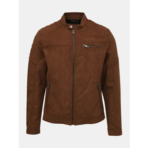 Jack&Jones Pánska bunda JJEROCKY 12147218 Cognac L