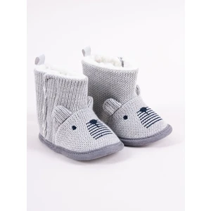 Scarpe da bambino Yoclub Yoclub_Velcro_Strappy_Boys'_Boots_OBO-0196C-6600_Grey