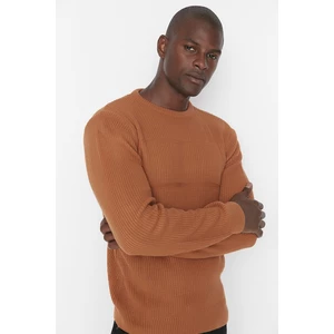 Trendyol Sweater - Brown - Slim fit