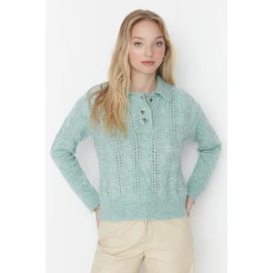 Trendyol Sweater - Green - Regular fit