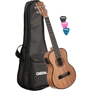 Cascha HH2048E Tenor ukulele Natural