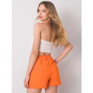 RUE PARIS Orange sweat shorts