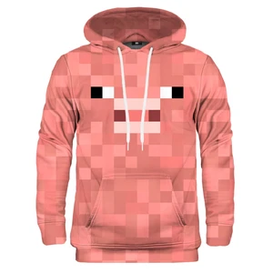 Mr. GUGU & Miss GO Unisex's Pixel Pig Hoodie H-K2355