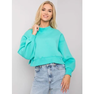 Basic turquoise sweatshirt for women