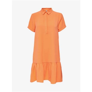 Orange Shirt Dress with Frill JDY Lion - Women
