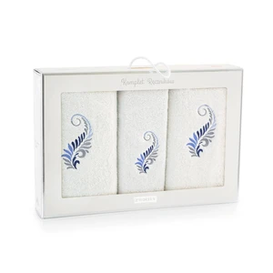 Zwoltex Unisex's Towel Set Pióro Blue/Pattern