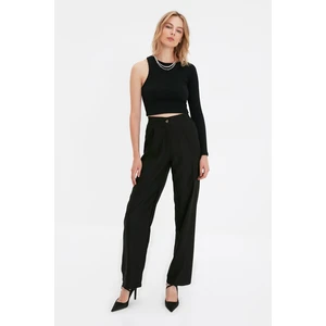 Trendyol Black Wide Leg Tall Trousers