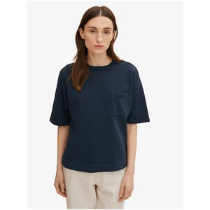 Dark Blue Women's Basic T-Shirt Tom Tailor - Women