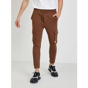 Brown Men's Sweatpants with Pockets Tom Tailor Denim - Men