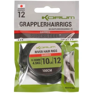 Korum návazec grappler river hair rigs 1 m - velikost háčku 12 průměr 0,26 mm nosnost 4,5 kg