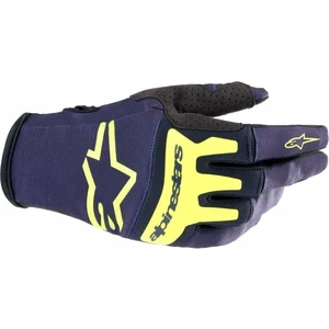 Alpinestars Techstar Gloves Night Navy/Yellow Fluorescent 2XL Guantes de moto