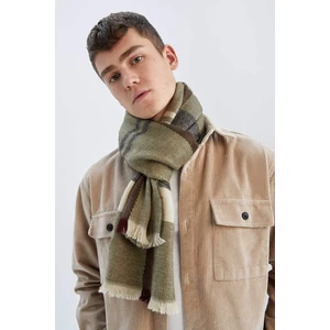 DEFACTO Men's Square Patterned Scarf