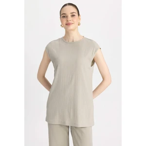 DEFACTO Regular Fit Crew Neck Sleeveless Tunic