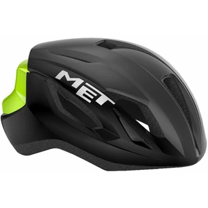 MET Strale Black Fluo Yellow Reflective/Glossy S (52-56 cm) Kask rowerowy