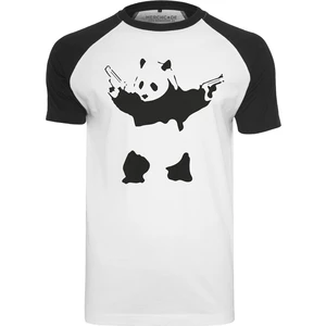 Banksy Koszulka Raglan Biała-Czarny L