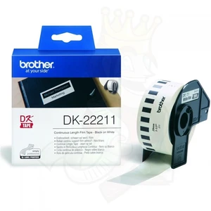 Brother DK-22211 etikety v roli 29 mm x 15.24 m fólia biela 1 ks permanentné DK22211 univerzálne etikety