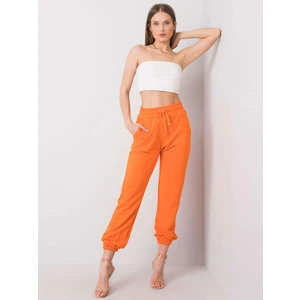 RUE PARIS Orange women's sweatpants