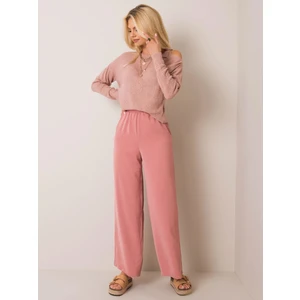 RUE PARIS Pink wide women´s pants