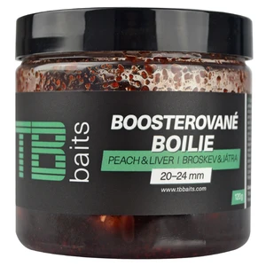 Tb baits boosterované boilie peach liver 120 g 20-24 mm