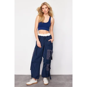 Trendyol Navy Blue Regular Waist Jogger Jeans with Cargo Pocket