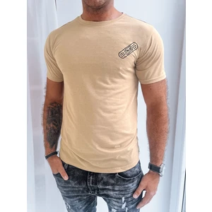 Beige men's T-shirt Dstreet