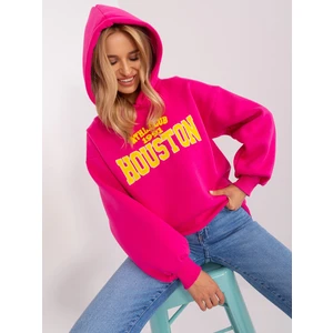 Fuchsia women's sweatshirt with inscription