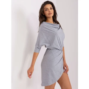 Grey casual cotton dress