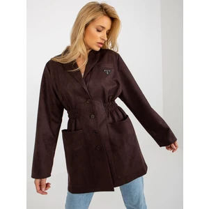 Dark brown jacket coat with pockets