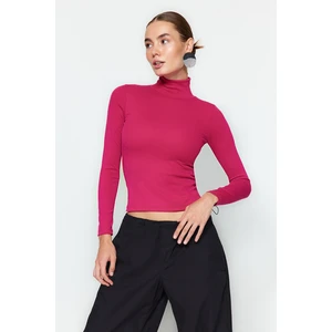 Trendyol Pink Premium Soft Fabric Rolák Vypasovaný/flexibilní pletený Halenka