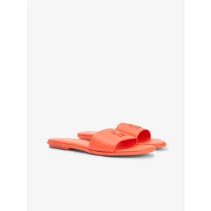 Orange Women's Leather Slippers Tommy Hilfiger - Women