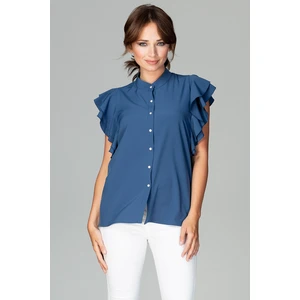 Lenitif Woman's Blouse K482 Navy