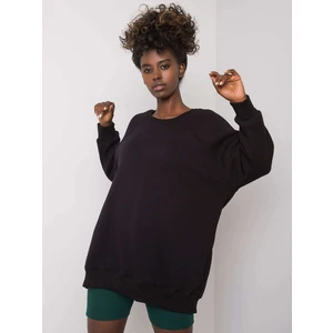 Women's black cotton sweatshirt