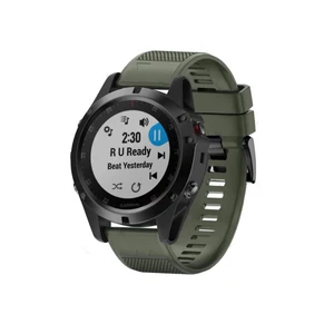 Szilikon karpánt Tactical QuickFit  Garmin Fenix 5 és 6, army green