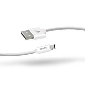 SBS szilikon adatkábel USB-C hossz 1 méter, white (Polo Collection)