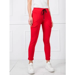 Red cotton sweatpants