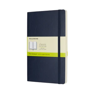 Moleskine - zápisník měkký, čistý, modrý L