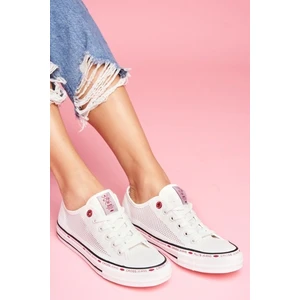 Women's Cross Jeans White Sneakers