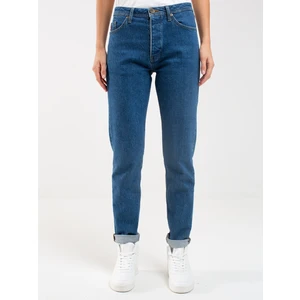 Big Star Woman's Tapered Trousers Denim 190059 Dark Denim-500