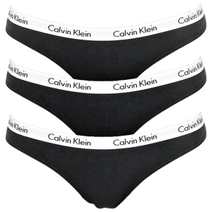 3PACK women's thong Calvin Klein black (QD3587E-001)