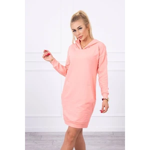 Hooded dress apricot