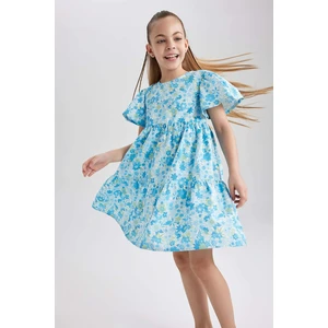 DEFACTO Girl Patterned Short Sleeve Dress